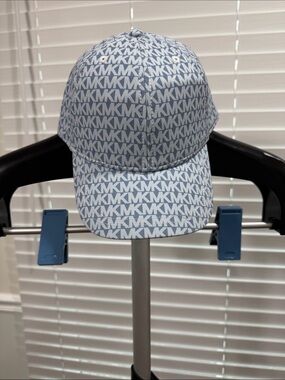 Michael Kors Light Blue MK All-Over Logo Kids Cap